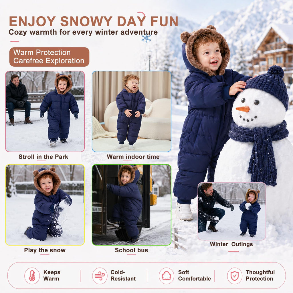 Baby Boy Girl Snowsuit Infant Winter Clothes Toddler Snow Suit