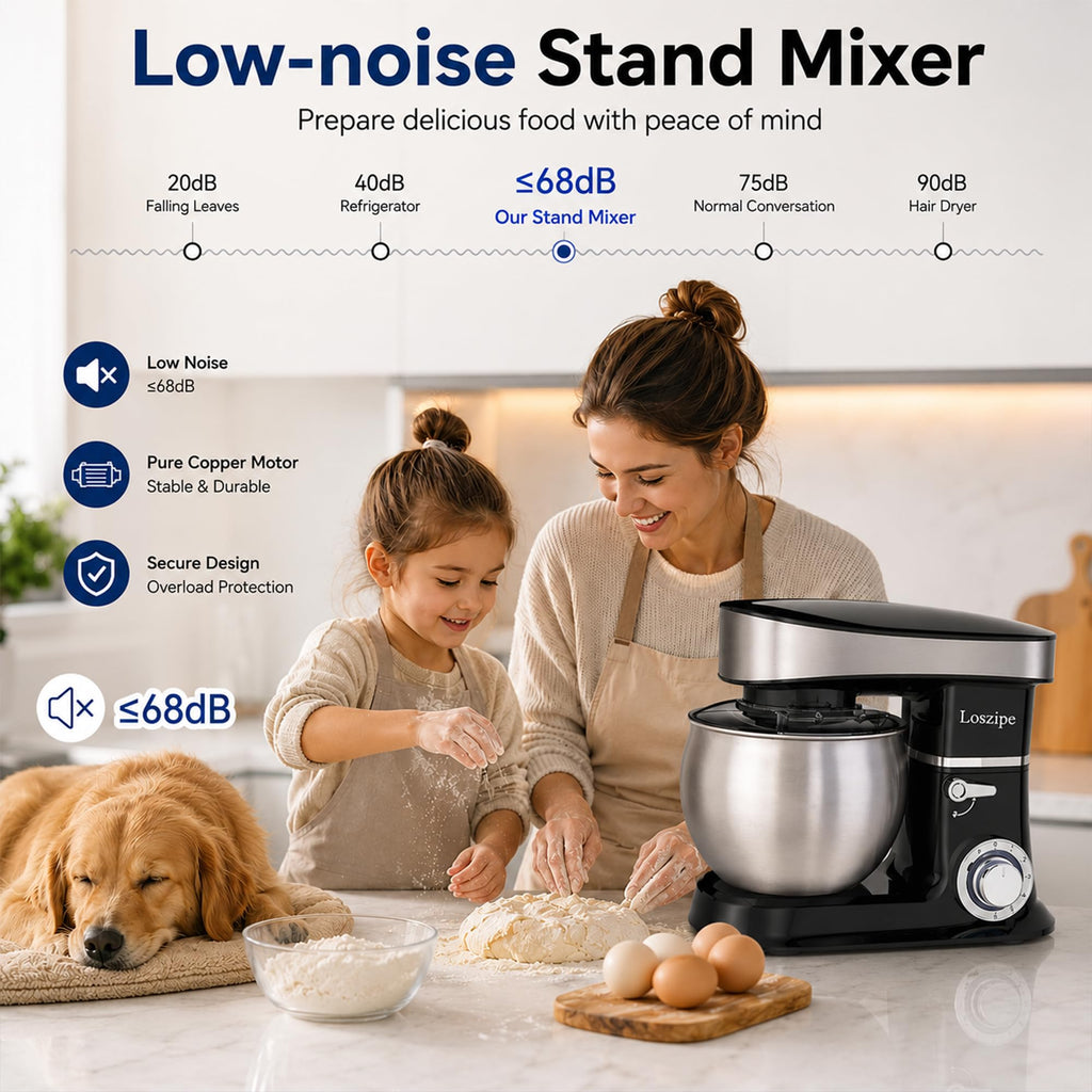 Household Stand Mixer, 7QT Kitchen Electric Mixer Baking