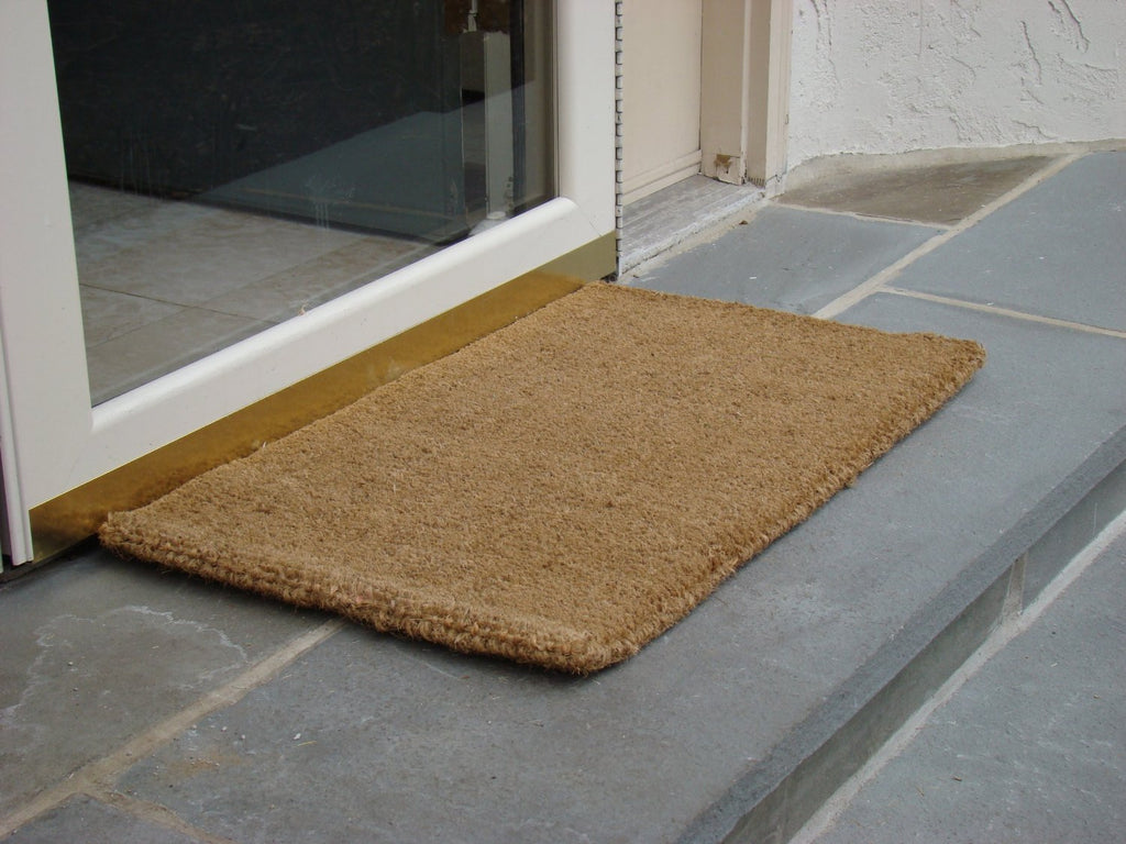 1" Thick Natural Woven Coco Coir Doormat, 24" x 48", Heavy-Duty Coconut Fiber Scraper Mat for Front Door, Entryway &