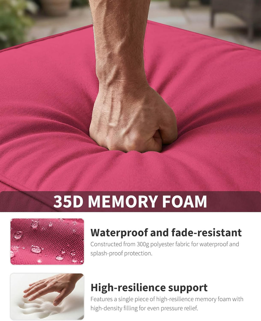 Outdoor Bench Cushions Furniture 48 X 18 Inch Water-Resistant & Fade-Resistant 3.5" Thick Removable Outdoor Couch