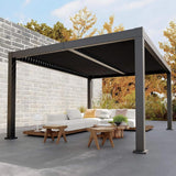 Garvee 12x16ft Louvered Pergola - All-Aluminum Outdoor Pergolas with Adjustable Louvered Roof