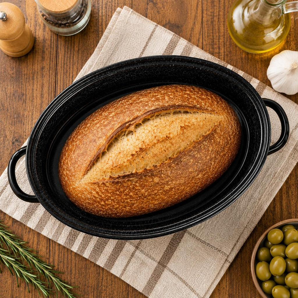 13 Inch Enamel Roasting Pan with Lid & Rack, Oven & Dishwasher Safe Turkey Roaster, 932°F Heat Resistant, Includes