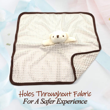 The Safer Baby Lovey | Breathable & Soft Security Blanket | Soft Blanket with Holes for Easy Breathing | Gender