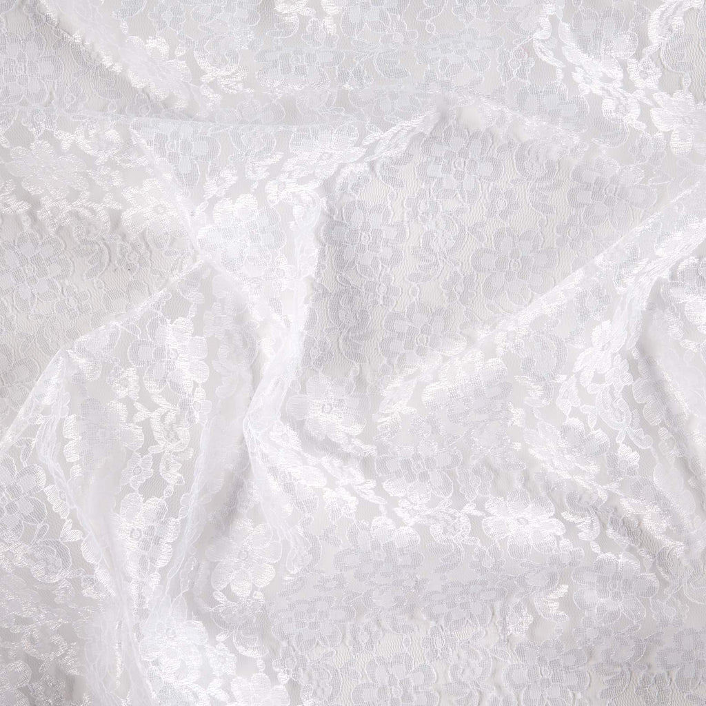 Raschelle Lace White, Fabric by the Yard