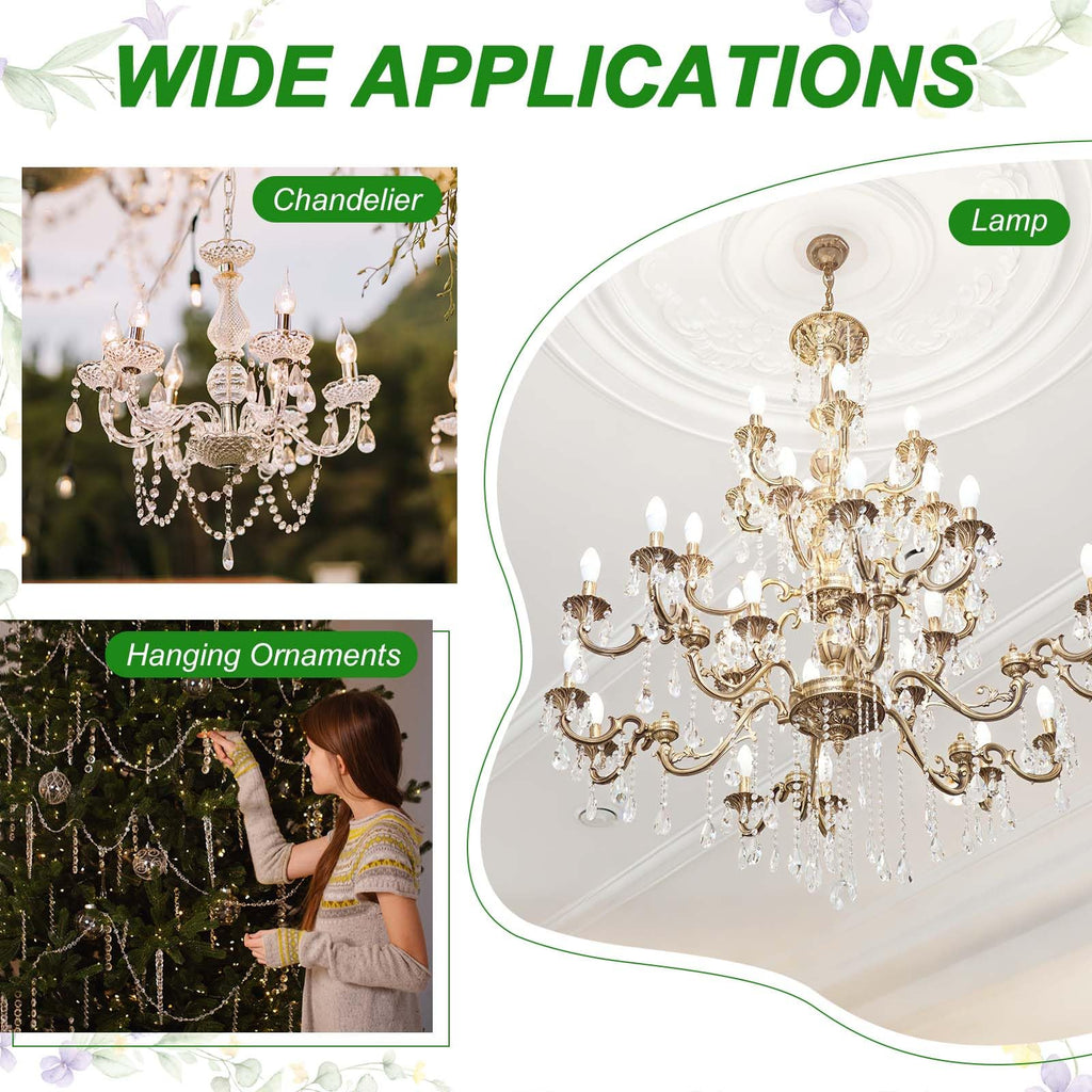 150Pcs Chandelier Connector Clip 25mm Copper Crystal Chandelier Pin