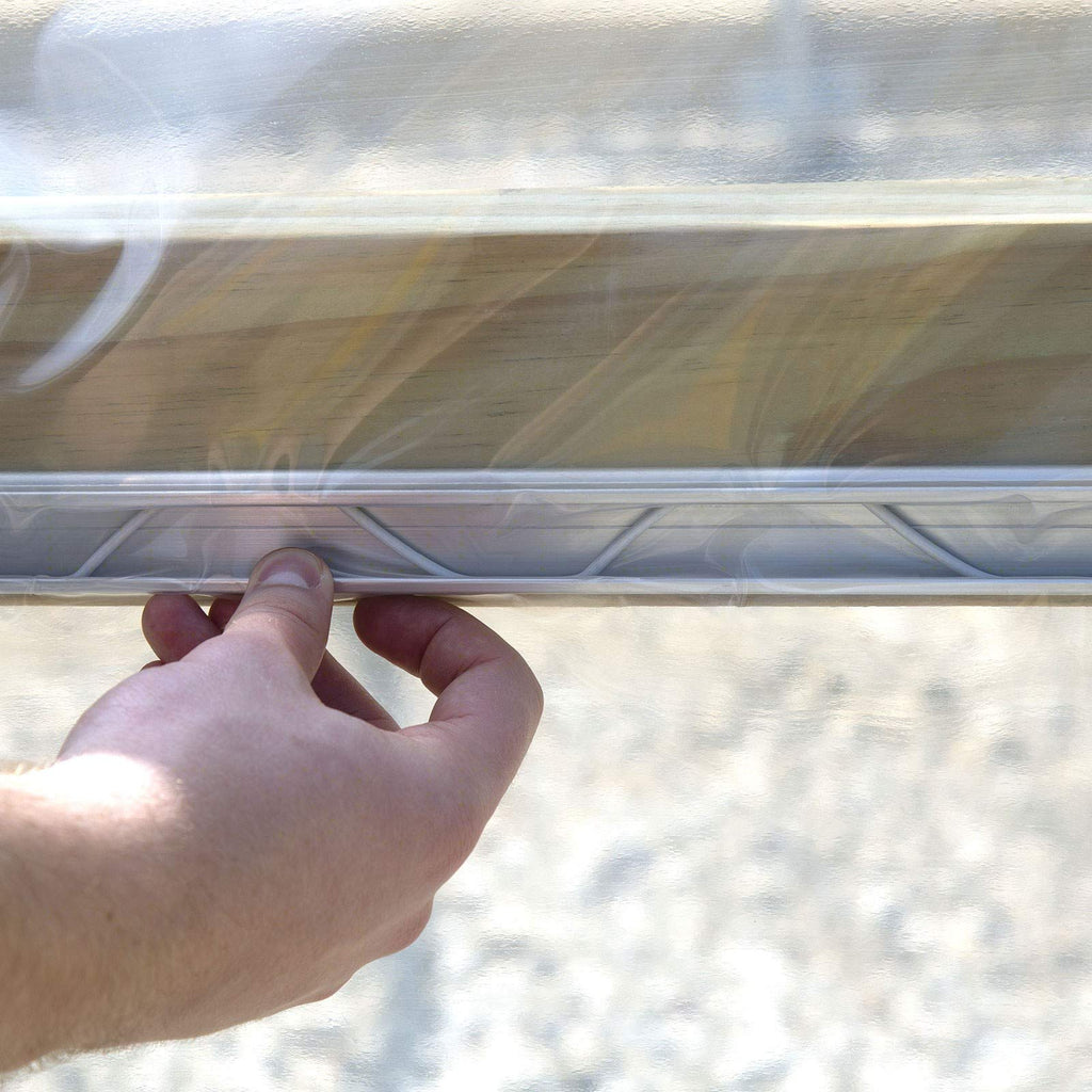 Wire Pack Sized 6' 6" | Greenhouse Film PVC Coated Spring Lock for Attachment of Plastic Poly Film or Shade Cloth