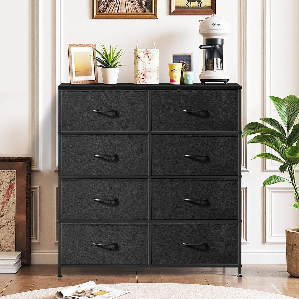 8-Drawer Dresser, Anti-Tip Tall Storage Organizer