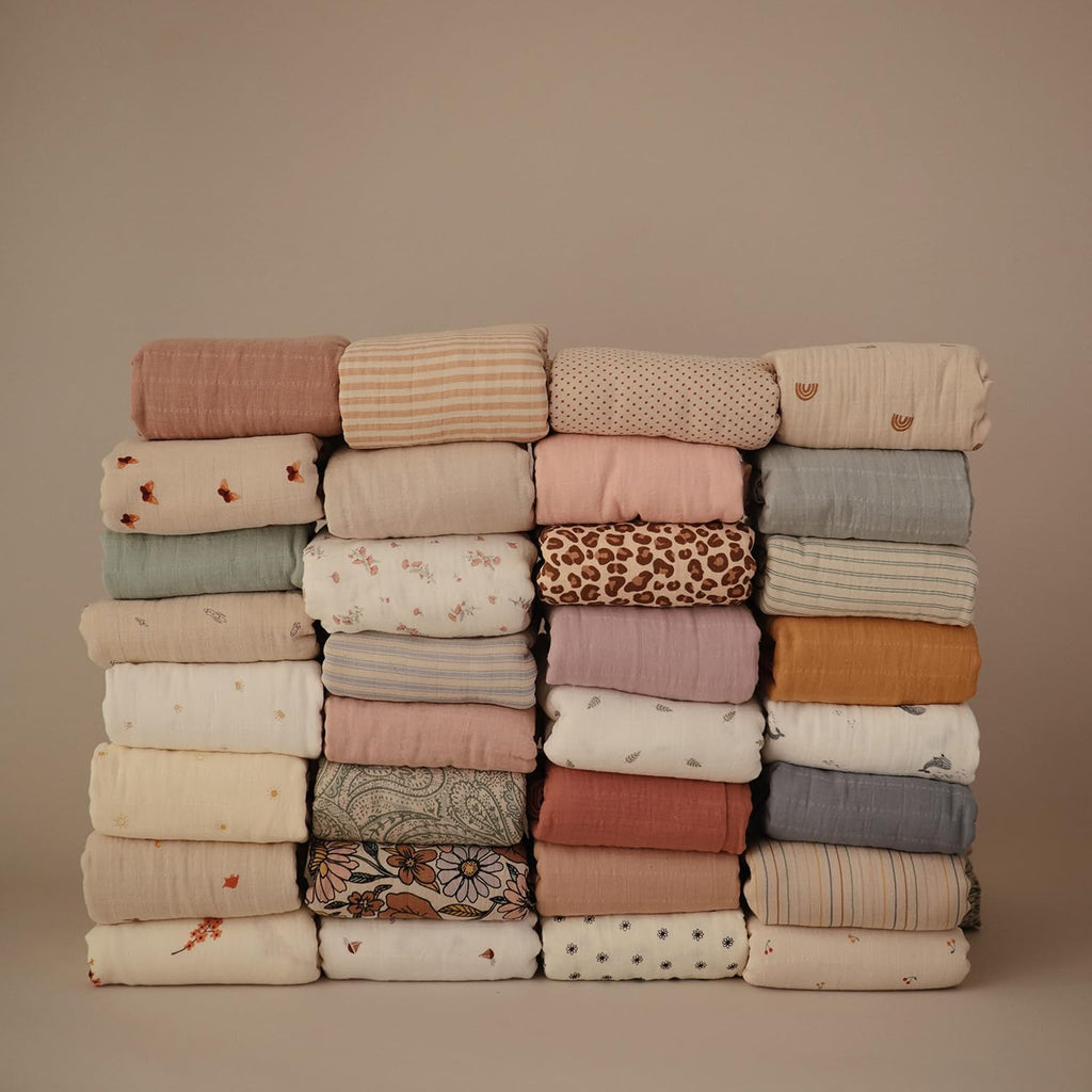 Muslin Baby Swaddle Blanket | 100% Organic Cotton (Natural)