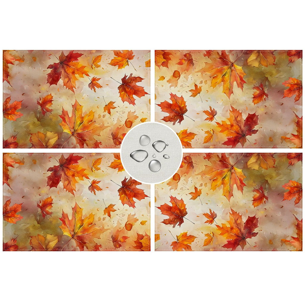 Fall Placemats Set of 4,Thanksgiving Decorations Decor