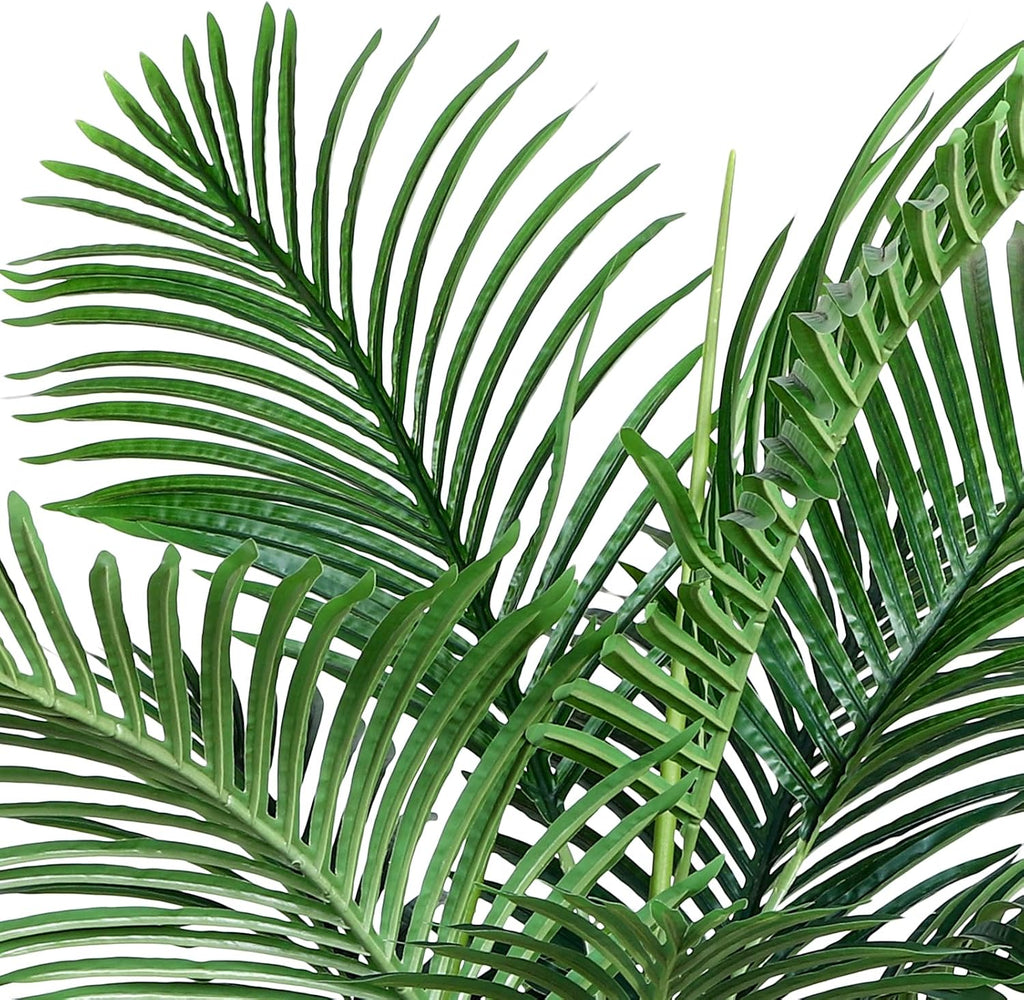 Fake Palm Tree, 7ft Artificial Palm Tree Tall Tropical Tree with Adjustable Leaves & Large Planter, Outdoor Indoor