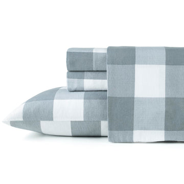180 GSM Brushed Cotton Flannel Sheet Sets (Urban Plaid)