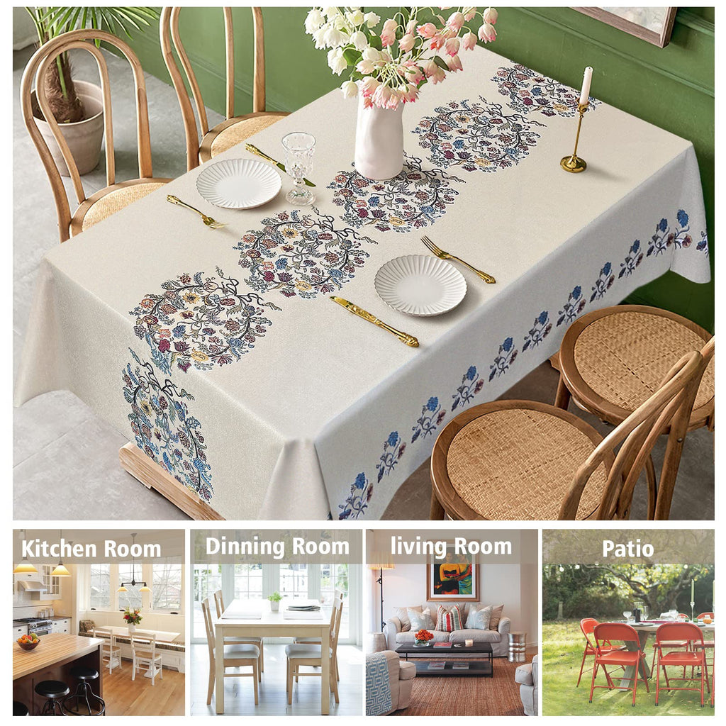 Waterproof Square Vinyl Tablecloths 54x54 Inch
