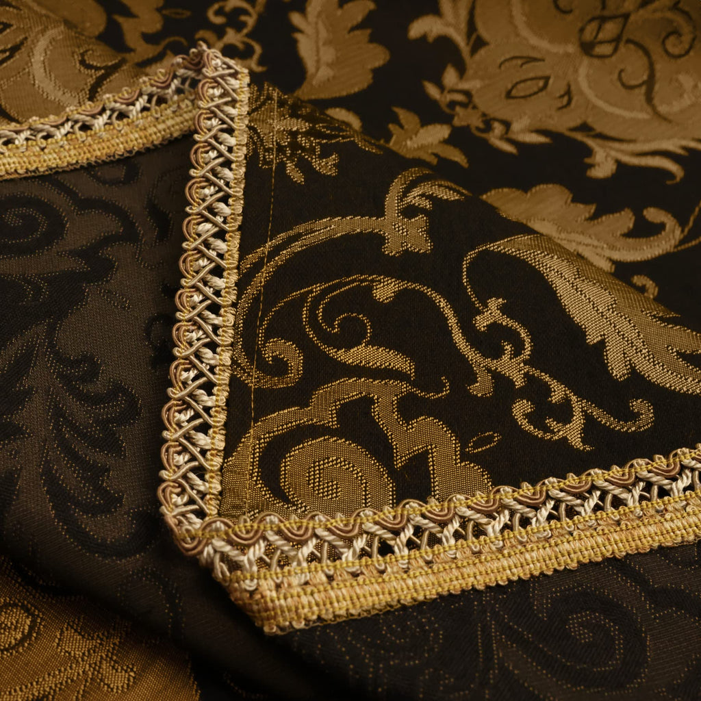 Luxury Rectangle Fabric Tablecloth 60x104 Inch, Black