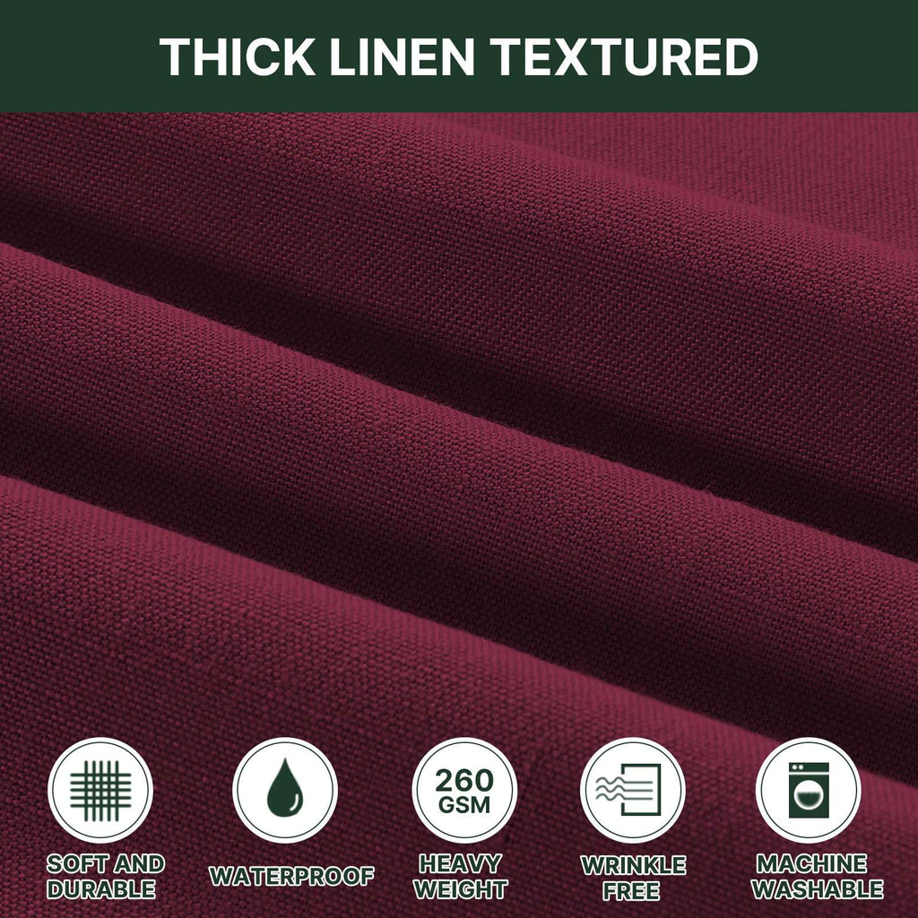 Linen Textured Table Cloths 54 x 80 Inch Premium Solid Tablecloth Spill-Proof Waterproof Table Cover for Dining