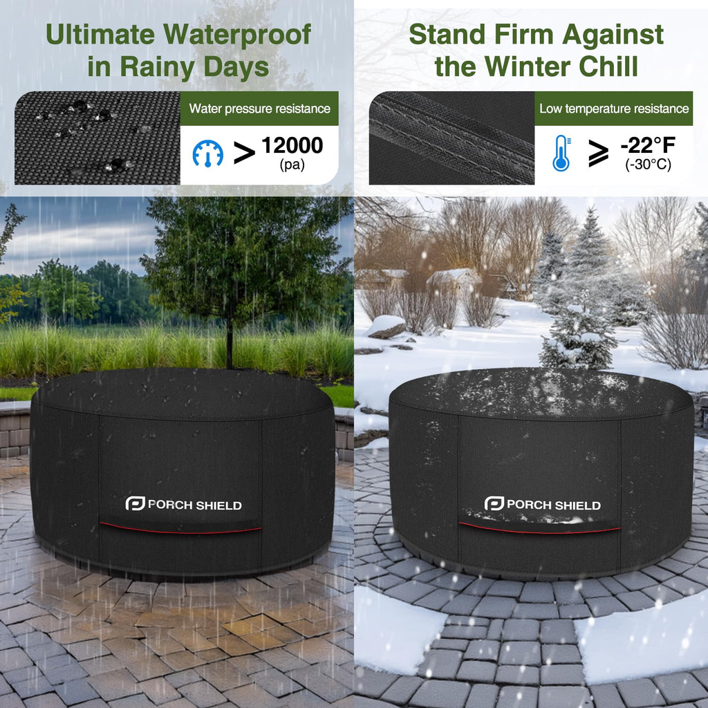 Round Patio Fire Pit Cover 44 inch