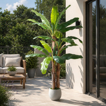 7FT Banana Tree Artificial, Faux Banana Plant for Outdoor