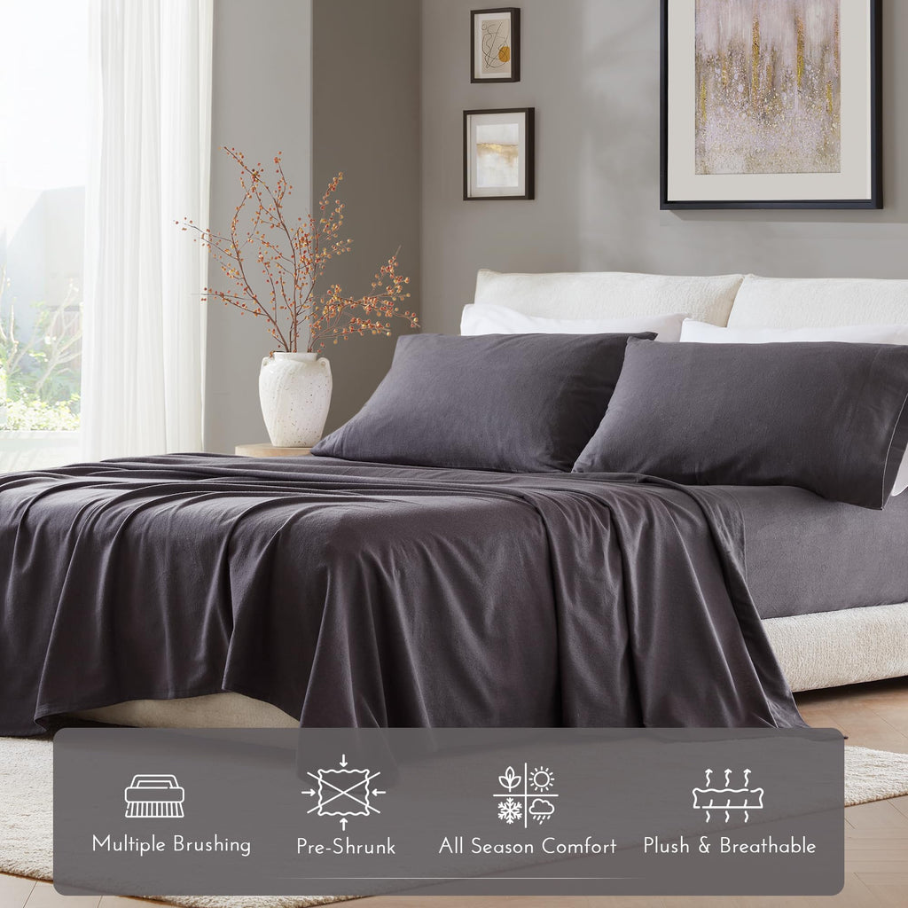 100% Cotton Flannel Sheets Twin XL Size Sheet Set, 3 Piece