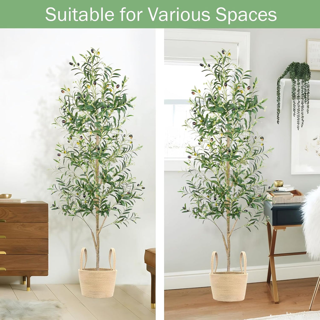 Artificial Olive Tree 6FT, Faux Floor Tree Indoor Outdoor