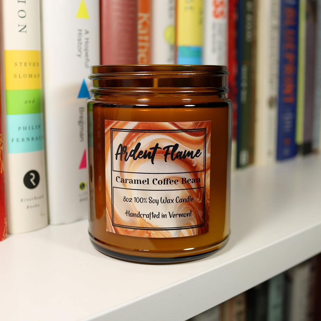 Candles | Caramel Coffee Bean | 100% Natural Soy Wax Candle Decor | Highly Scented | Premium Fragrance | Handmade - Set of 8