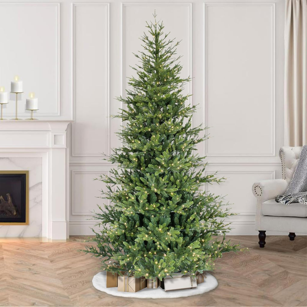 7.5 Foot Pre-Lit Alberta Spruce Artificial Christmas Tree with 1,000 Warm White LED Lights