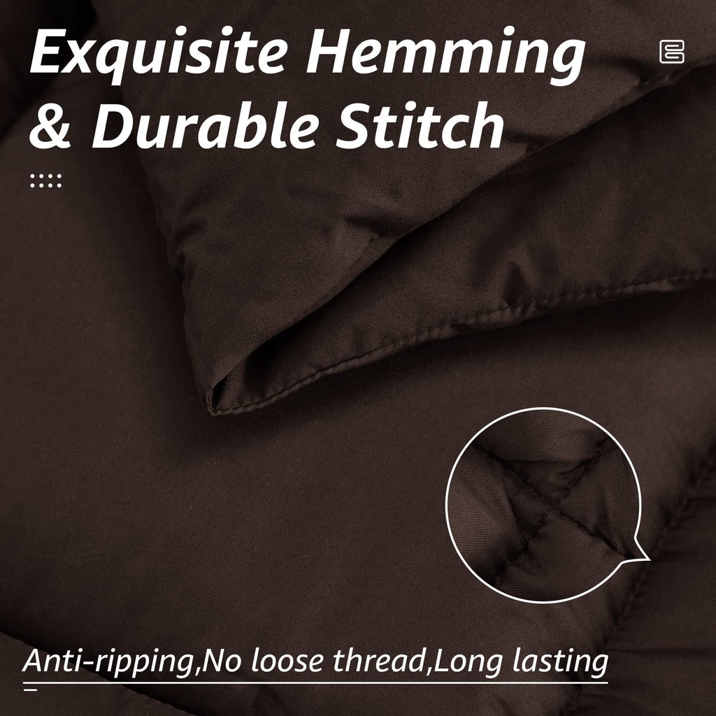 All Season Twin Size Bed Comforter - Cooling Goose Down Alternative Quilted Duvet Insert with Corner Tabs - Winter