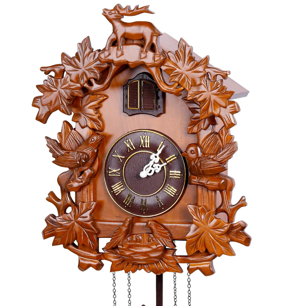 Large Handcrafted Wood Cuckoo Clock
