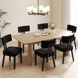 Mid Century Modern Dining Chairs,Velvet Farmhouse Upholstered Kitchen Chairs