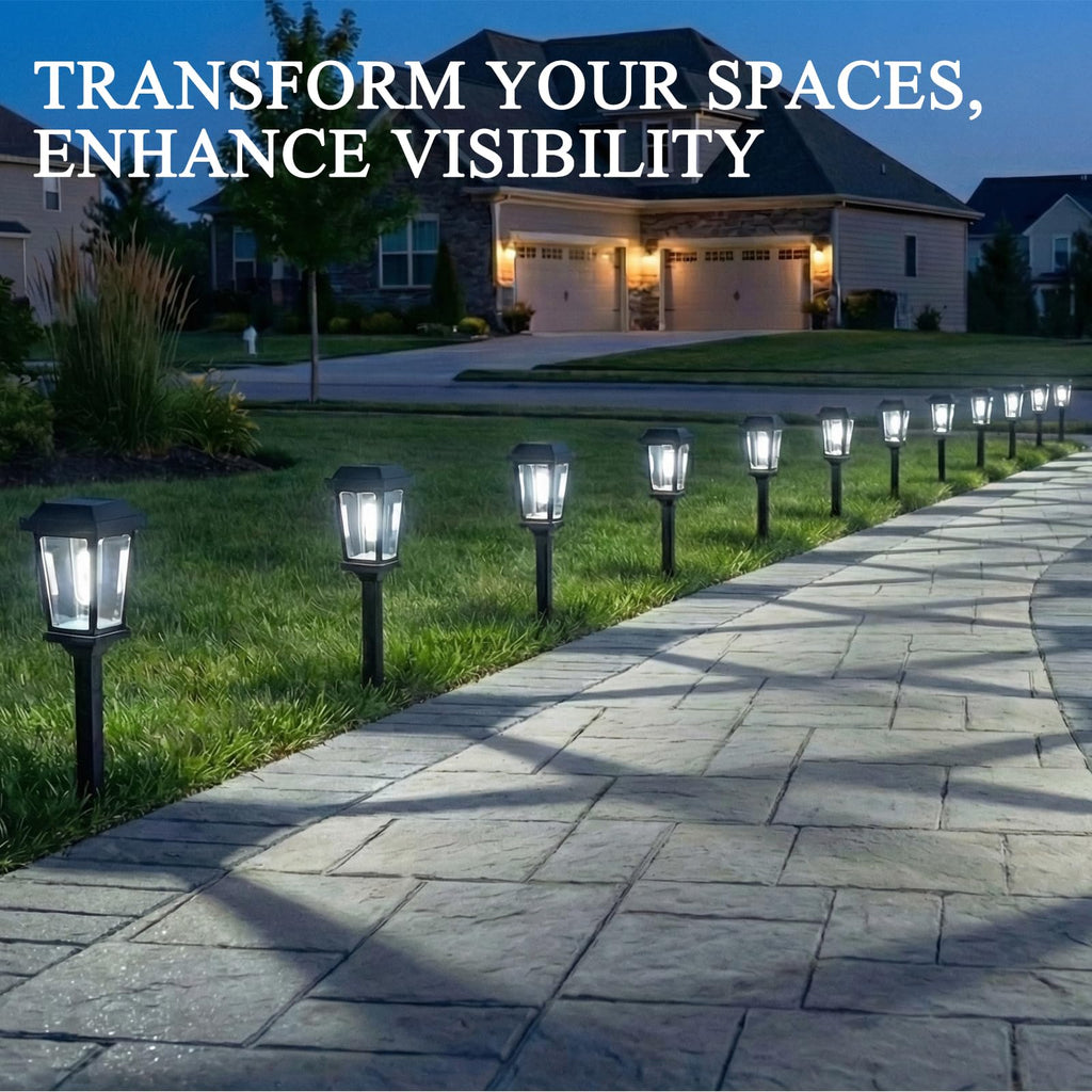 Solar Pathway Lights Outdoor Waterproof 10 Pack LED Garden Lights