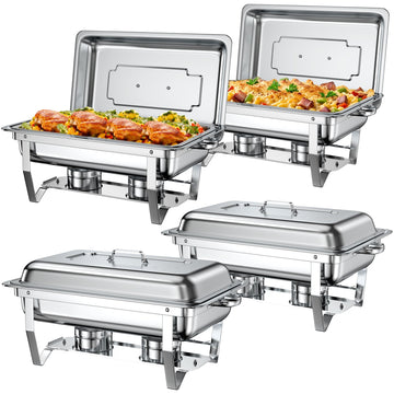 9.5 QT Chafing Dishes for Buffet Set with Lids, Pans & Fuel Holders