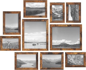 Collage Picture Frames, Set of 10, Glass