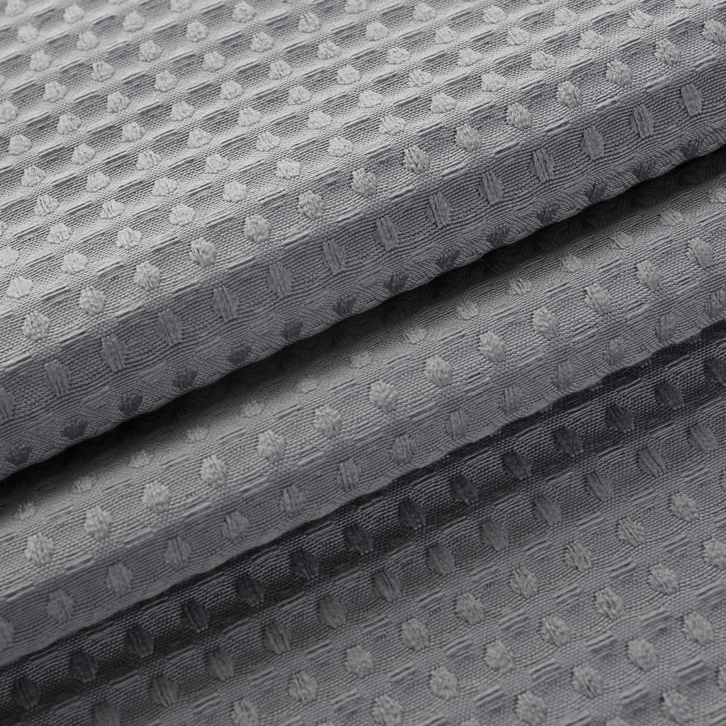 Waffle Weave Long Shower Curtain Gray 78 Inch Length