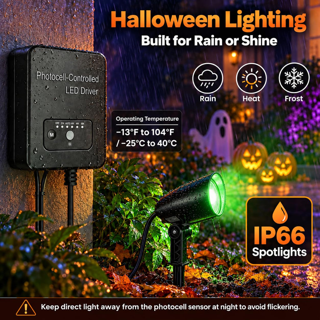 Low Voltage Landscape Lighting Kit, 20W Outdoor Spotlight 6Pack