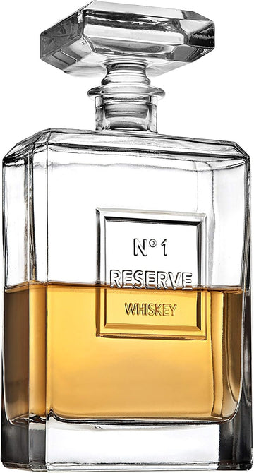 Whiskey Decanter, Liquor Decanter, for Liquor, Scotch, Cocktails & Bourbon - 40oz, Reserve Collection