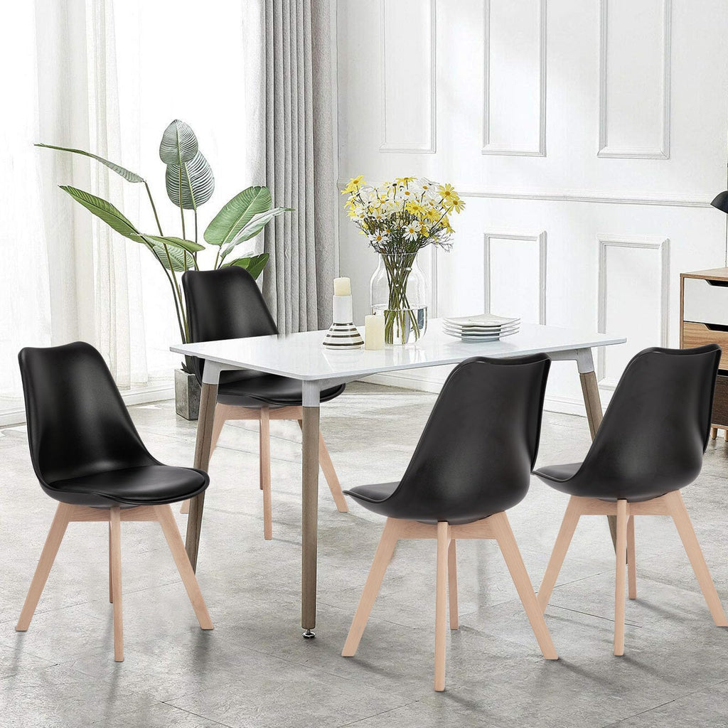 Dining Chairs Set of 4, PU Leather Accent Chairs