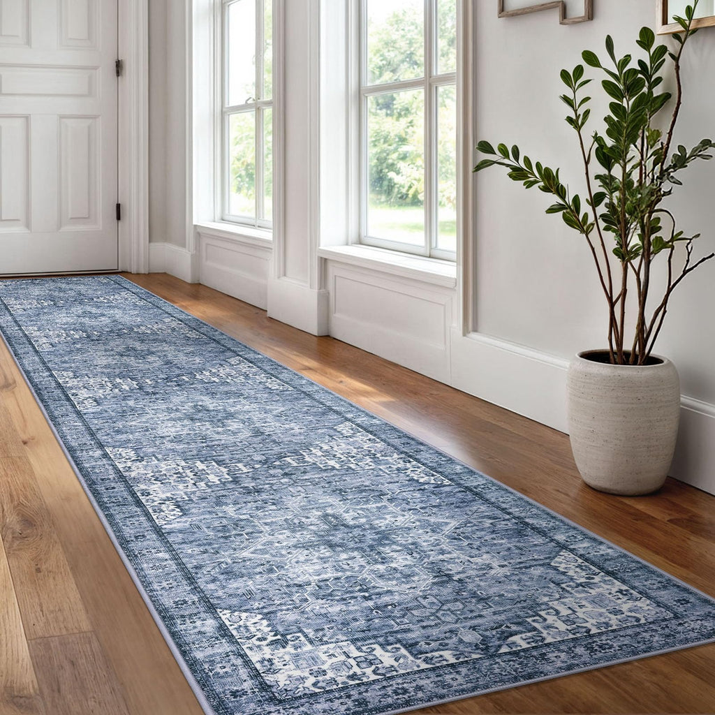 2.6x12 Washable Runner Rug, Non Slip Area Rug Kitchen