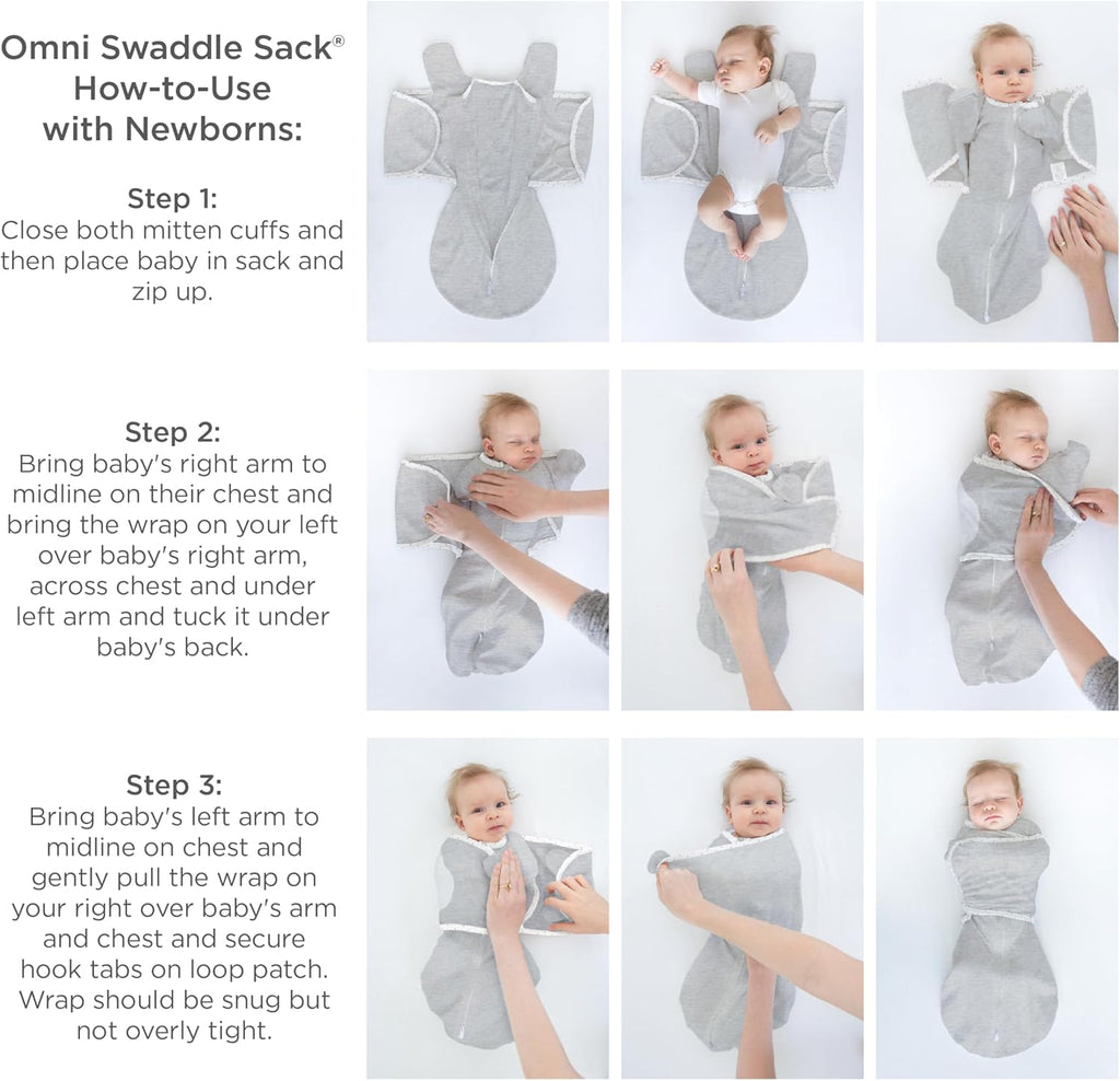 Way Omni Swaddle Sack Arms Up Swaddle, More Options to Calm Startle Reflex, Improves Sleep, Easy