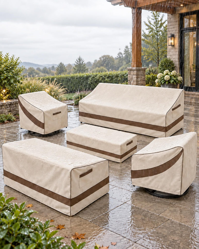 Waterproof 2 Pack, 600D Heavy Duty, 26x27x34 Beige