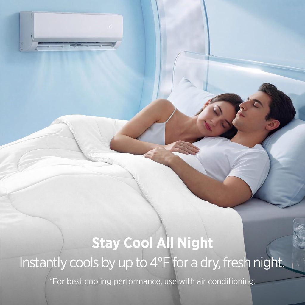 Cooling Comforter Blankets for Hot Sleepers, All Season, Queen