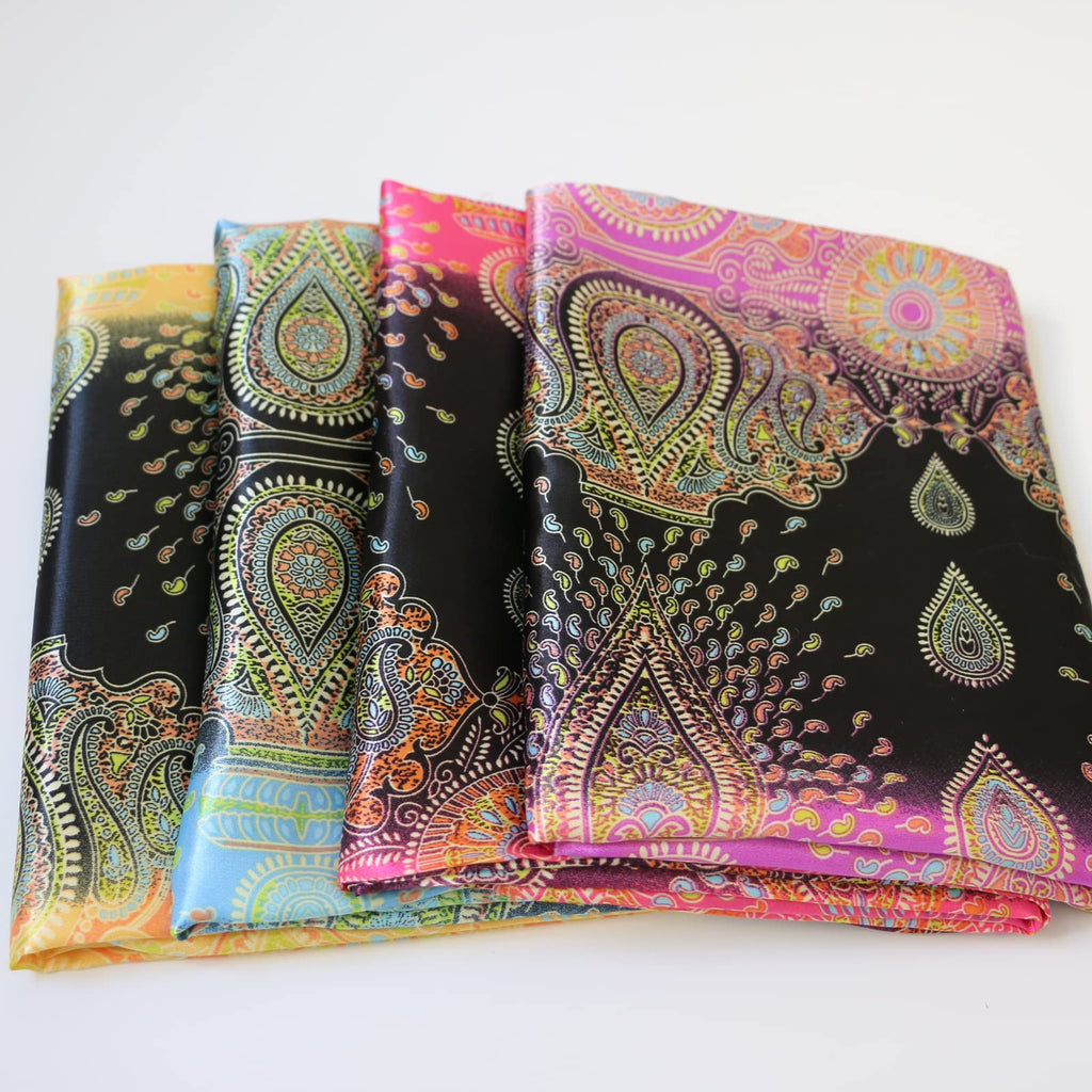 Paisley Patchwork Printed Satin Fabric Clothing Lining Sewing Material