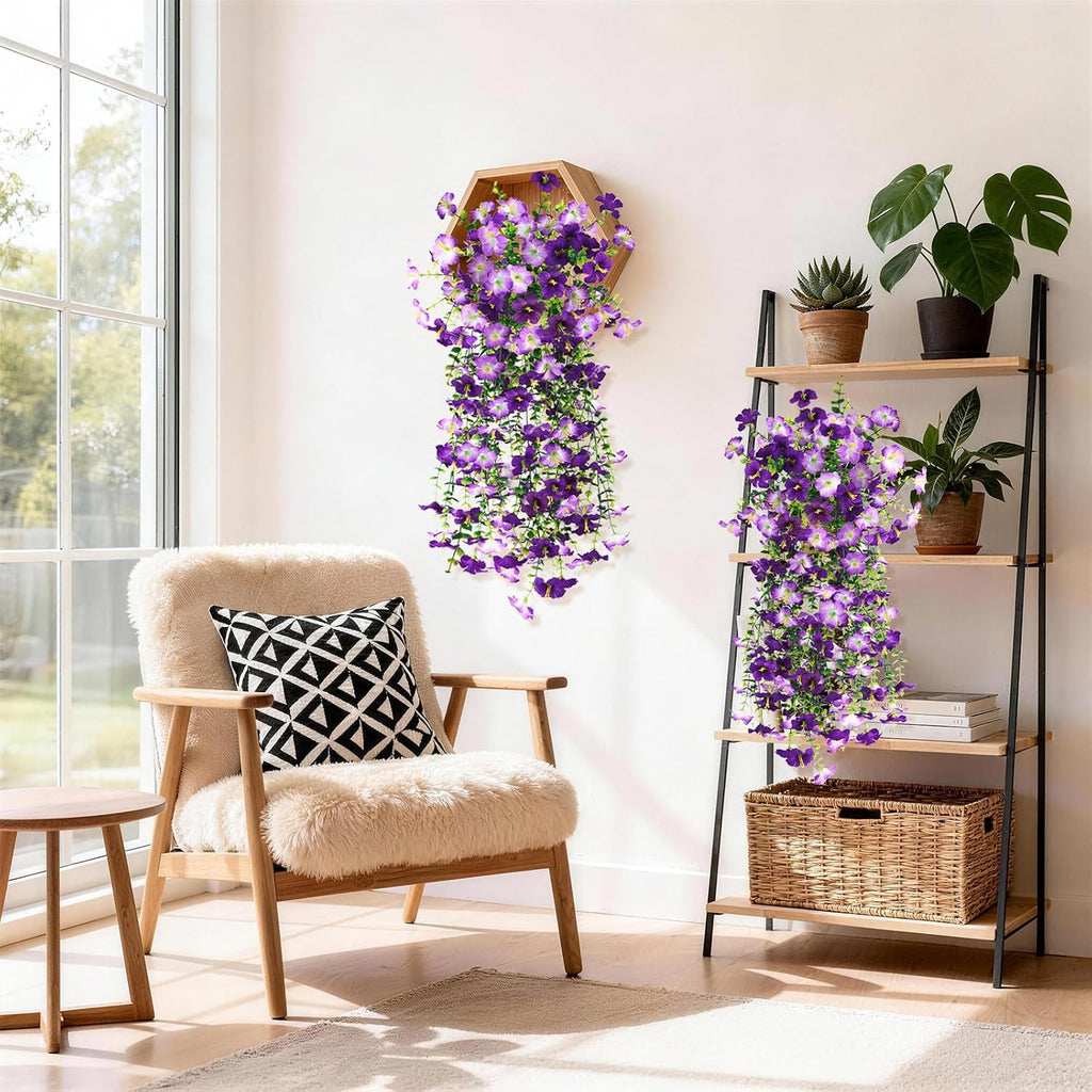 Artificial Fake Flowers Plants Spring Summer Decoration - Set of 2