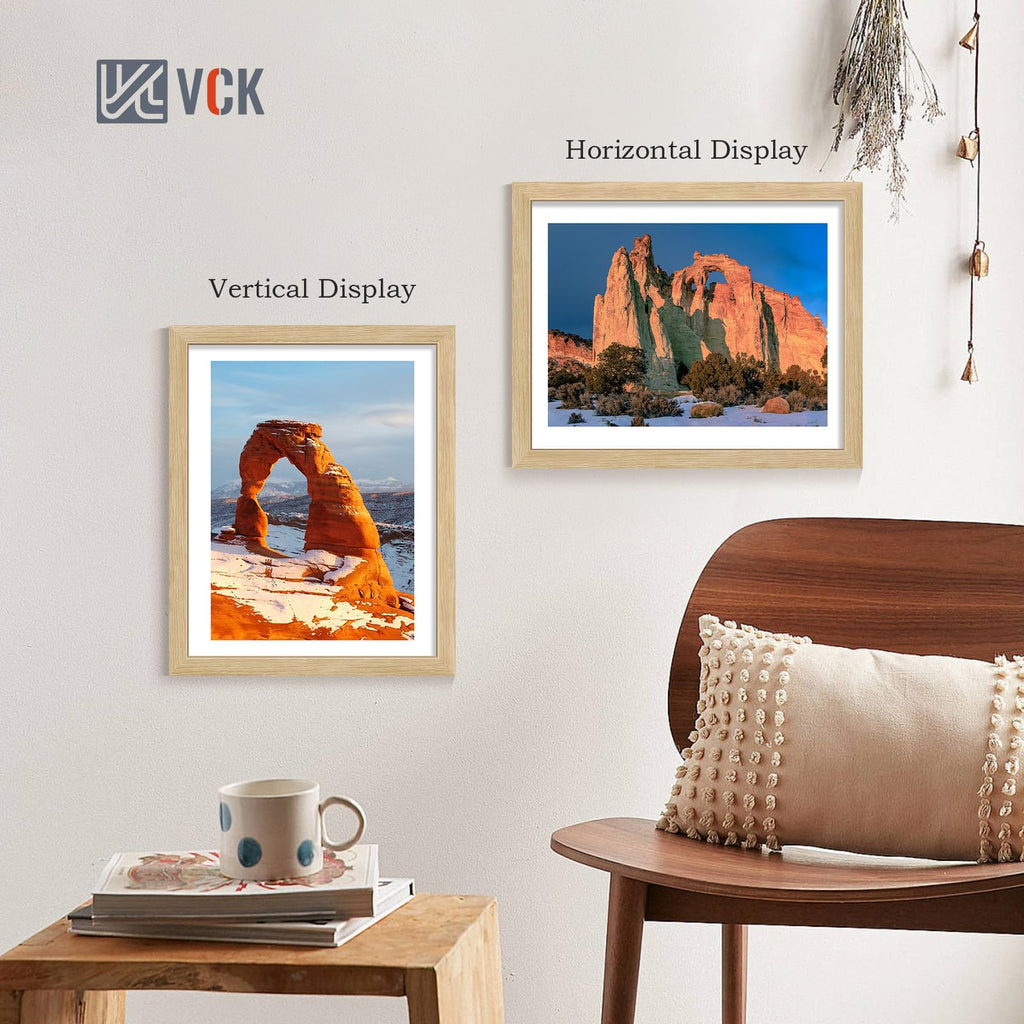 16x20 Frames Oak 4 Pack, Wide Thick Wood Border, for Poster/Prints