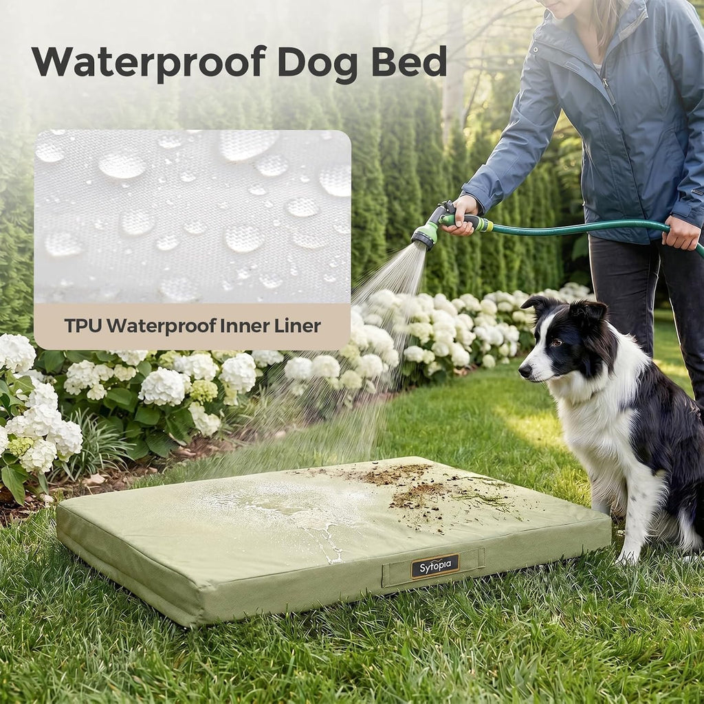 Indestructible Dog Bed for Extra Large Dogs, Chew Proof Orthopedic Egg Crate Foam Pet Mat with Durable