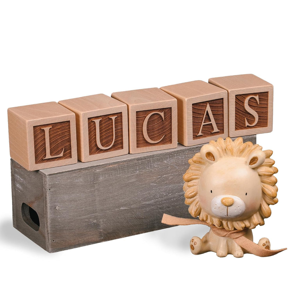 Personalized Nursery Name Block Letters - Custom Wooden Name Blocks for Vintage Nursery Decor/Custom Gift new mom boy