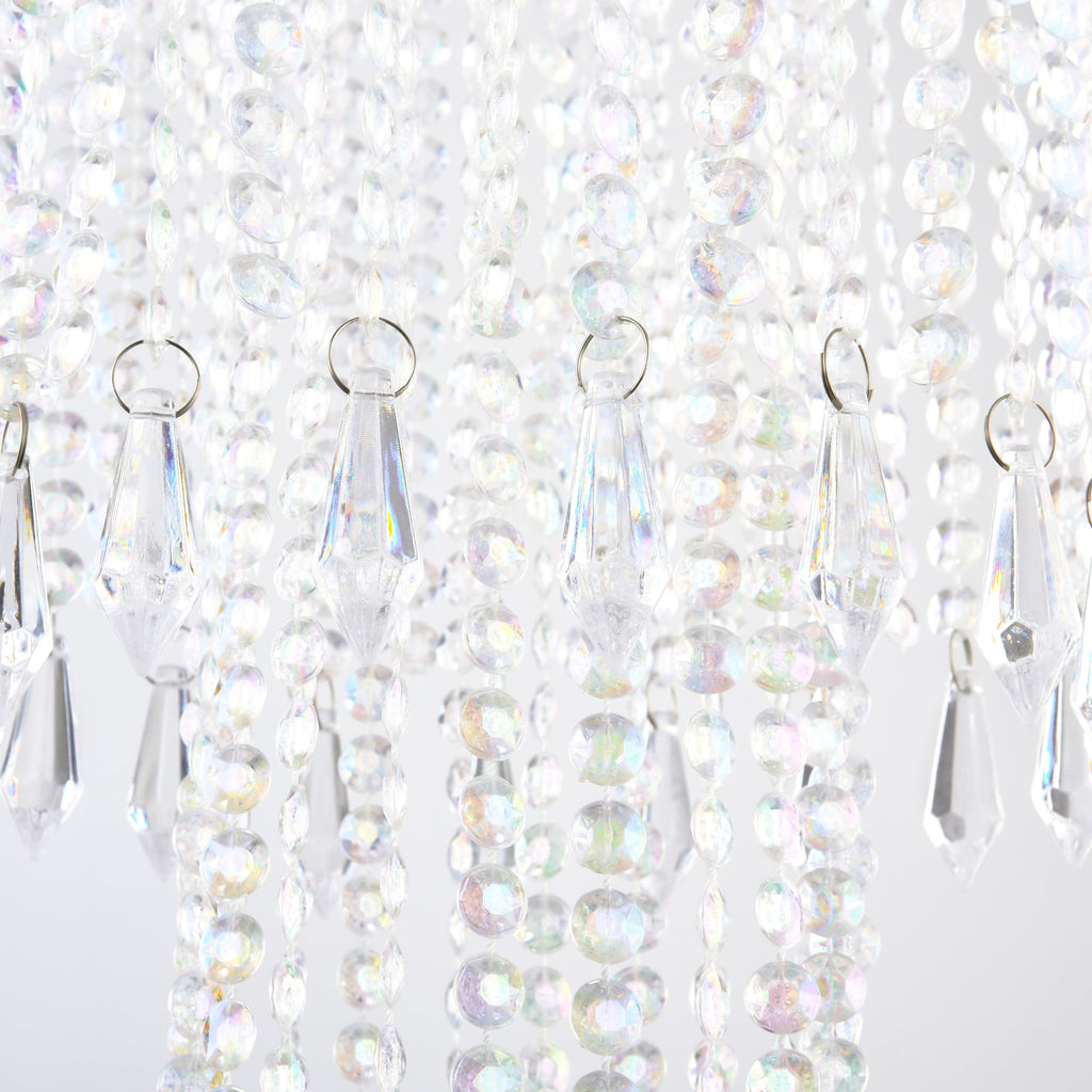3 Tiers Modern Sparkling Acrylic Beaded Hanging Chandelier Shade