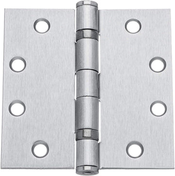 Door Hinges, Heavy Duty 4.5x4.5 Full Mortise Ball Bearing Design for a Smooth Quiet Swing