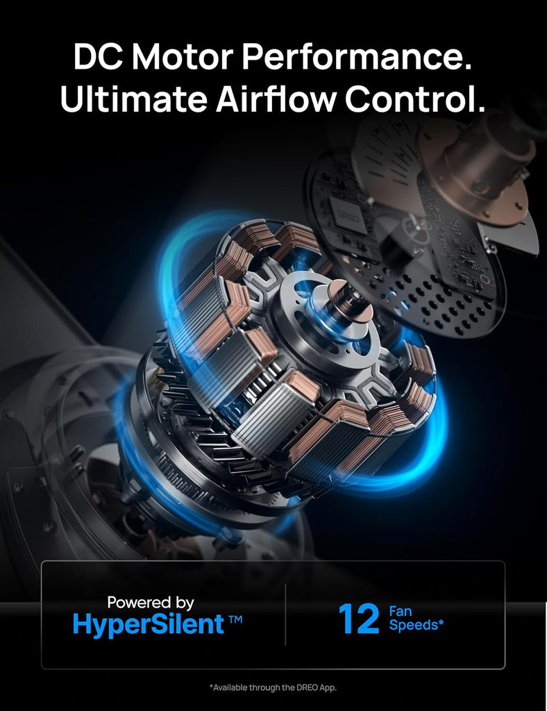 Smart Ceiling Fan with Lights, 52 Inch, 12 Speeds & 3 Fan Modes, RGBIC Light , Dimmable, 22dB Quiet DC Motor
