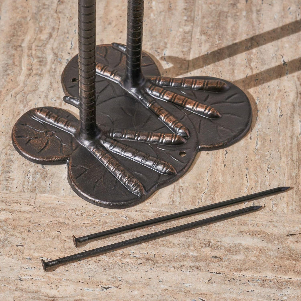 Rust-Proof Aluminum Crane Garden Statues (Set of 2) - Dark Bronze Outdoor Bird Decor, Handcrafted Metal Art , Yard