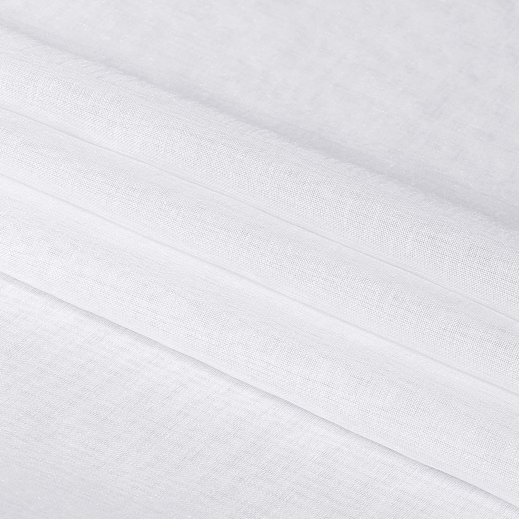 Extra Long White Sheer Curtains 120 Inches Long 2 Panels Rod Pocket