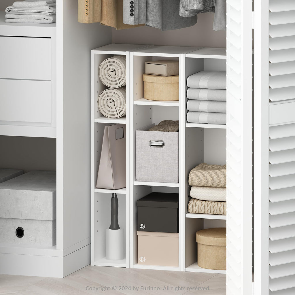 Reed 3-Tier Closet Organizers and Storage, Closet Organizer, Open Shelf Closet Storage, for Wardrobe, Bedroom, Living