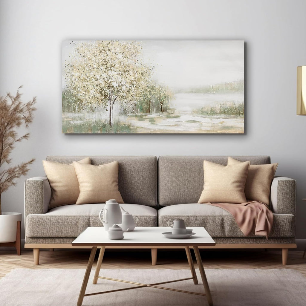 Green Wall Art Canvas Wall Art Decor Spring Scene Nature Landscape Wall Painting Decorations Artwork Wall Art Prints